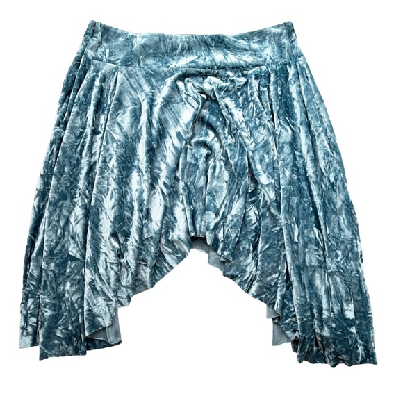Urban Outfitters Crushed Velvet Mini Skirt Blue Large - Picture 7 of 14